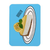 Lemon cheesecake Cartoon Illustration Magnet (Vertikal)
