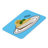 Lemon cheesecake Cartoon Illustration Magnet (Linke Seite)