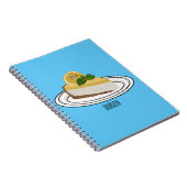 Lemon cheesecake Cartoon Illustration Notizblock (Rechte Seite)