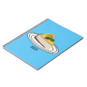 Lemon cheesecake Cartoon Illustration Notizblock (Linke Seite)