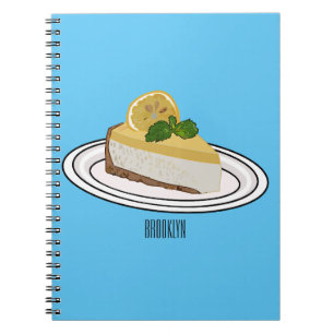 Lemon cheesecake Cartoon Illustration Notizblock