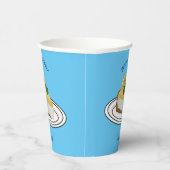 Lemon cheesecake Cartoon Illustration Pappbecher (Rechts)