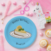 Lemon cheesecake Cartoon Illustration Pappteller (Party)