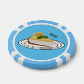 Lemon cheesecake Cartoon Illustration Pokerchips (Einzeln)