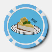 Lemon cheesecake Cartoon Illustration Pokerchips (Rückseite)