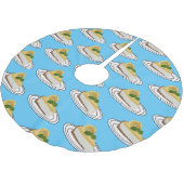 Lemon cheesecake Cartoon Illustration Polyester Weihnachtsbaumdecke (Schrägansicht)