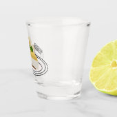 Lemon cheesecake Cartoon Illustration Schnapsglas (Rechts)