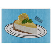 Lemon cheesecake Cartoon Illustration Schneidebrett (Vorderseite)
