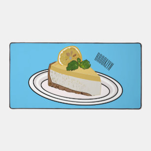 Lemon cheesecake Cartoon Illustration Schreibtischunterlage