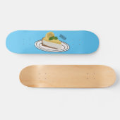 Lemon cheesecake Cartoon Illustration Skateboard (Horizontal)