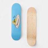 Lemon cheesecake Cartoon Illustration Skateboard (Vorderseite)