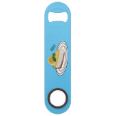 Lemon cheesecake Cartoon Illustration Speed Flaschenöffner (Rückseite)