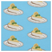 Lemon cheesecake Cartoon Illustration Stoff (Nahaufnahme)