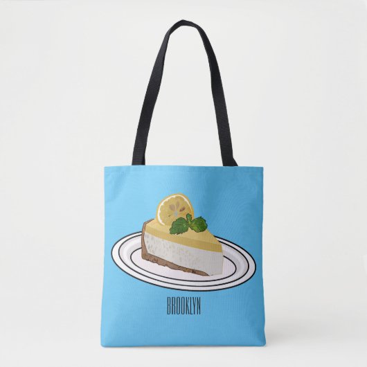 Lemon cheesecake Cartoon Illustration Tasche (Vorderseite)
