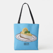 Lemon cheesecake Cartoon Illustration Tasche (Rückseite)