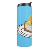 Lemon cheesecake Cartoon Illustration Thermosbecher (Nach links gedreht)
