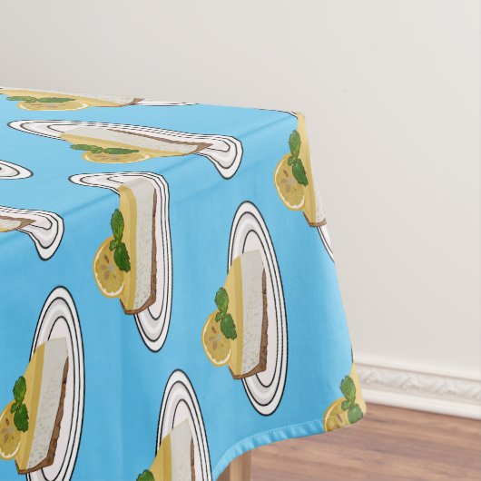 Lemon cheesecake Cartoon Illustration Tischdecke (Beispiel)