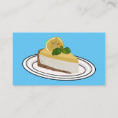 Lemon cheesecake Cartoon Illustration Visitenkarte (Rückseite)