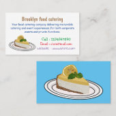 Lemon cheesecake Cartoon Illustration Visitenkarte (Vorne/Hinten)