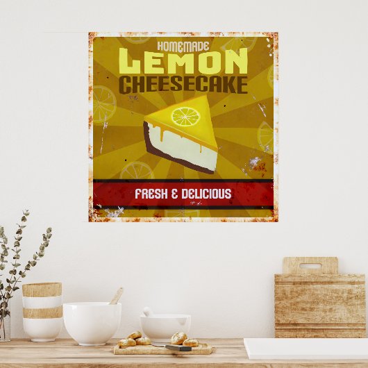 Lemon Cheesecake Poster (Küche)
