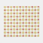 Lemon Cherry Danishs Frühstück süße Konditorei Fleecedecke (Vorderseite (Horizontal))