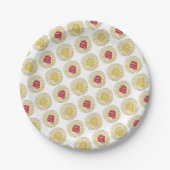 Lemon Cherry Danishs Frühstück süße Konditorei Pappteller (Vorderseite)
