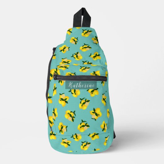 Lemon Chic Aqua Crossbody Bag (Vorderseite)