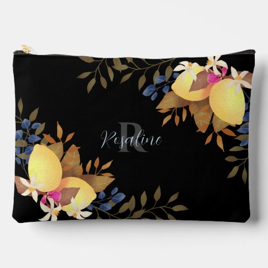 Lemon Chic Black Monogram Zubehörtasche (Vorderseite)