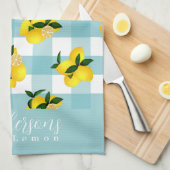 Lemon Chic Blue Gingham Geschirrtuch (Viertel Falte)