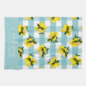 Lemon Chic Blue Gingham Geschirrtuch (Horizontal)