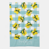 Lemon Chic Blue Gingham Geschirrtuch (Vertikal)