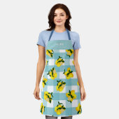 Lemon Chic Blue Gingham Schürze (Getragen)