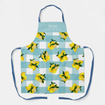 Lemon Chic Blue Gingham