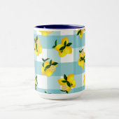 Lemon Chic Blue Gingham Tasse (Zentrum)