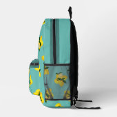Lemon Chic Design Aqua Bedruckter Rucksack (Rechts)