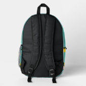 Lemon Chic Design Aqua Bedruckter Rucksack (Rückseite)
