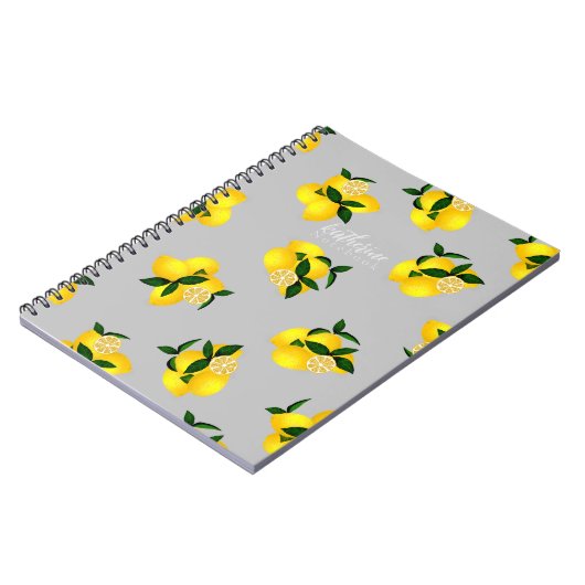 Lemon Chic Design Light Gray Notizblock (Linke Seite)