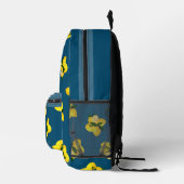 Lemon Chic Design Türkis Bedruckter Rucksack (Rechts)