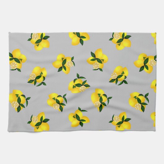 Lemon Chic Gray Geschirrtuch (Horizontal)
