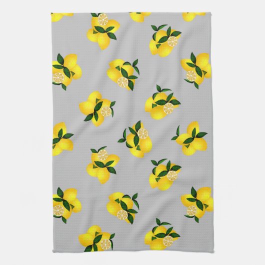 Lemon Chic Gray Geschirrtuch (Vertikal)