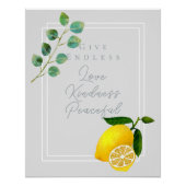 Lemon Chic Gray Glossy Poster (Vorderseite)