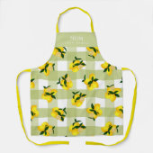 Lemon Chic Green Gingham Schürze (Vorderseite)