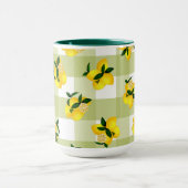 Lemon Chic Green Gingham Tasse (Zentrum)