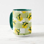 Lemon Chic Green Gingham Tasse (Vorderseite Links)