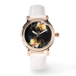 Lemon Chic Monogram Black Armbanduhr