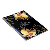 Lemon Chic Monogram Black Notizblock (Rechte Seite)