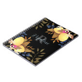 Lemon Chic Monogram Black Notizblock (Linke Seite)