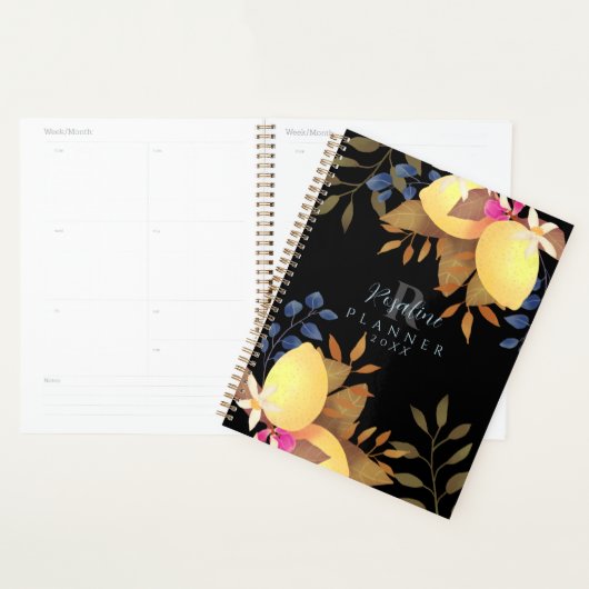 Lemon Chic Monogram Black Planer (Anzeige)