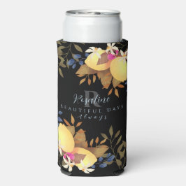 Lemon Chic Monogram Black Selters Dosenkühler