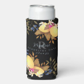 Lemon Chic Monogram Black Selters Dosenkühler (Seltzer Vorderseite)